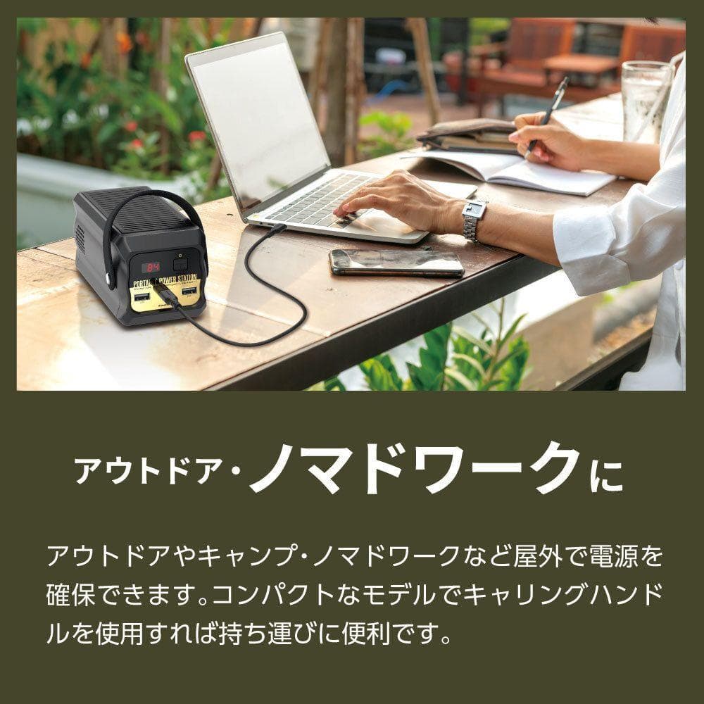 新品保証付 多摩電子工業 超小型ポータブル電源80W TL153K