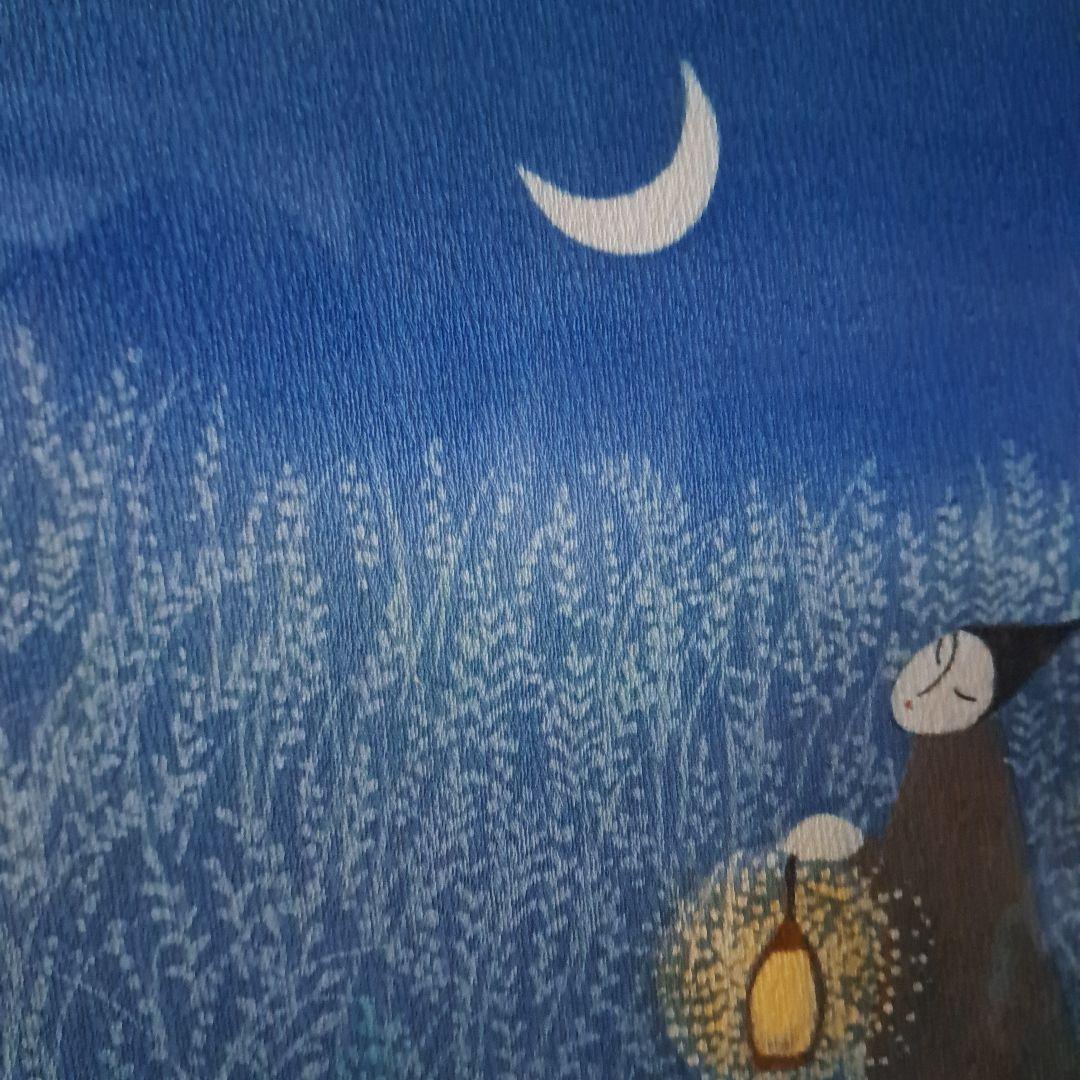 超希少　月光の魔術師　加藤　千代さん作　染画ロウ描きと染めのアート【野をゆく】