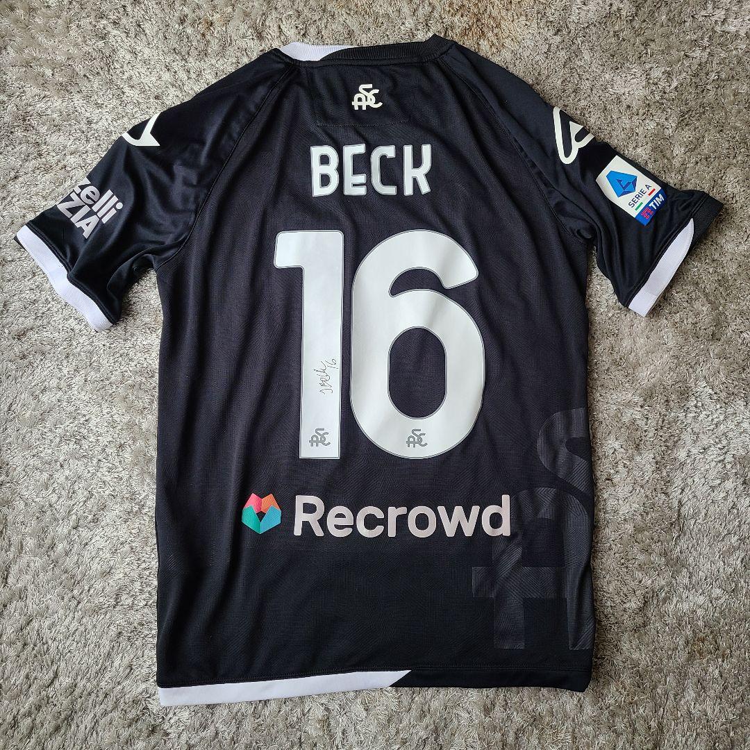 選手支給品サイン入り ジュリアス・ベック スペツィア・カルチョ アウェイ