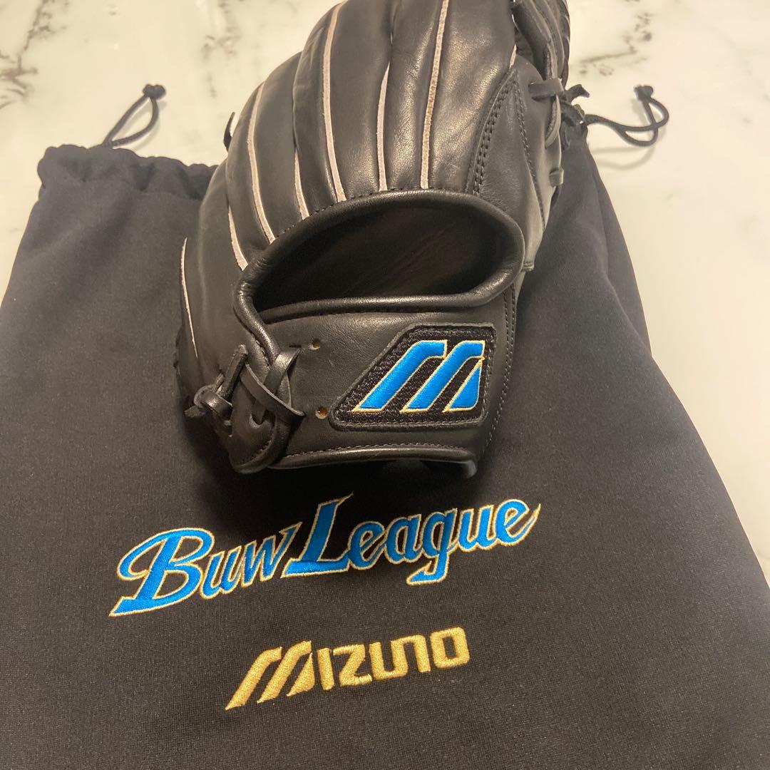 Buw League 硬式グローブ 黒 ストライプデザイン