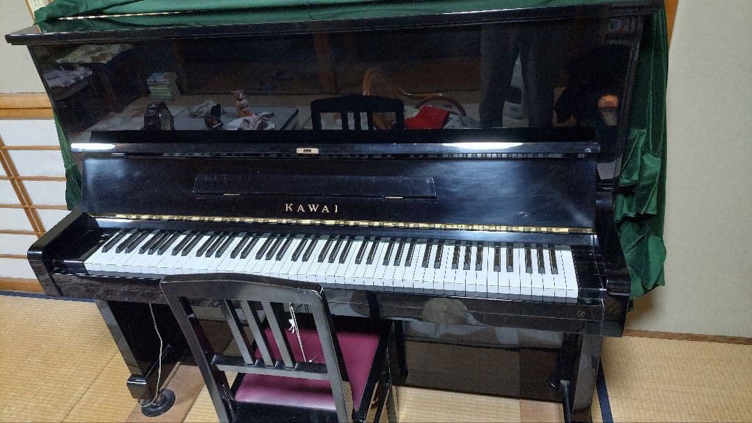 KAWAI アップライトピアノ BL-31 黒 カバー椅子付 M951837新潟