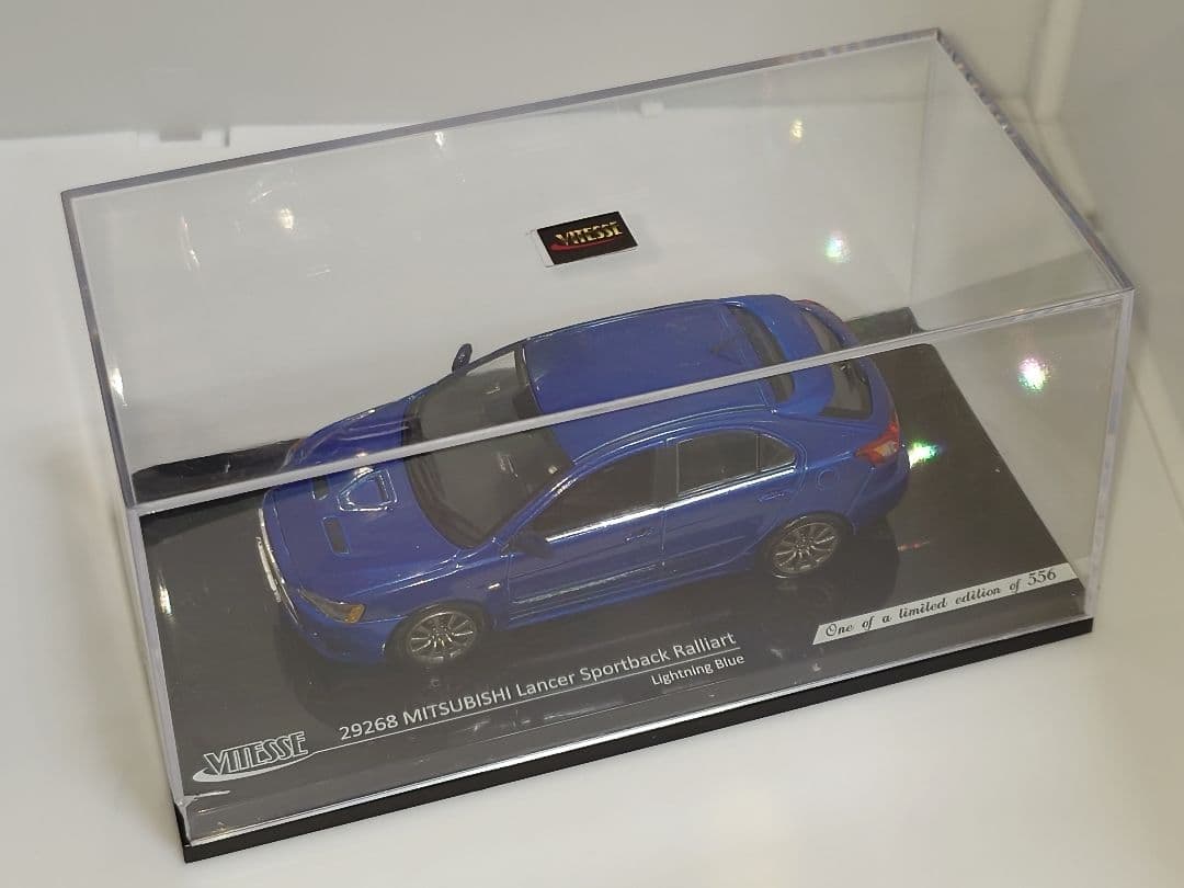 三菱 ランサースポーツバック 1/43 ミニカー ブルー ビテセ