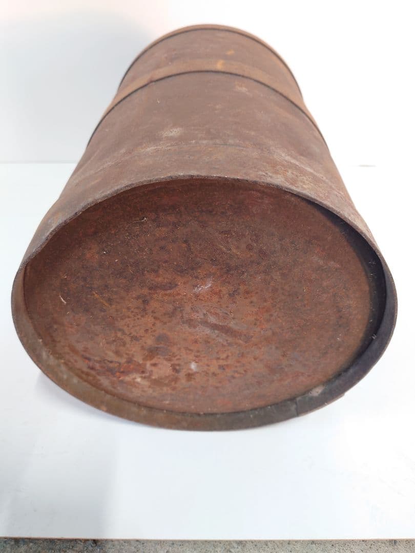 ビンテージミルク缶 金属製 ブラウン