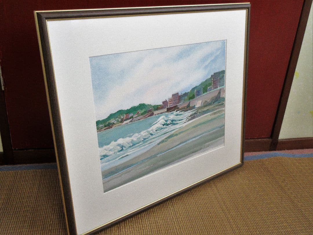 水彩画「海岸の風景」