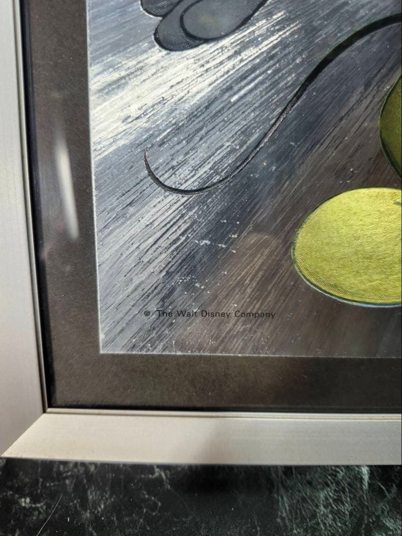 ミッキーマウス アート メタリック　インテリア　ディズニー　イラスト　　　絵画