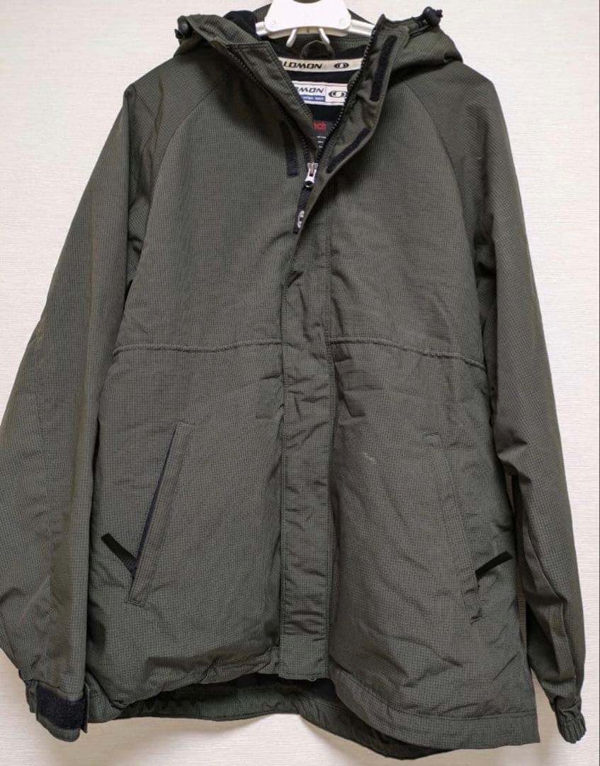 SALOMON スノーウェア 上下 メンズL カーキ オールドサロモン