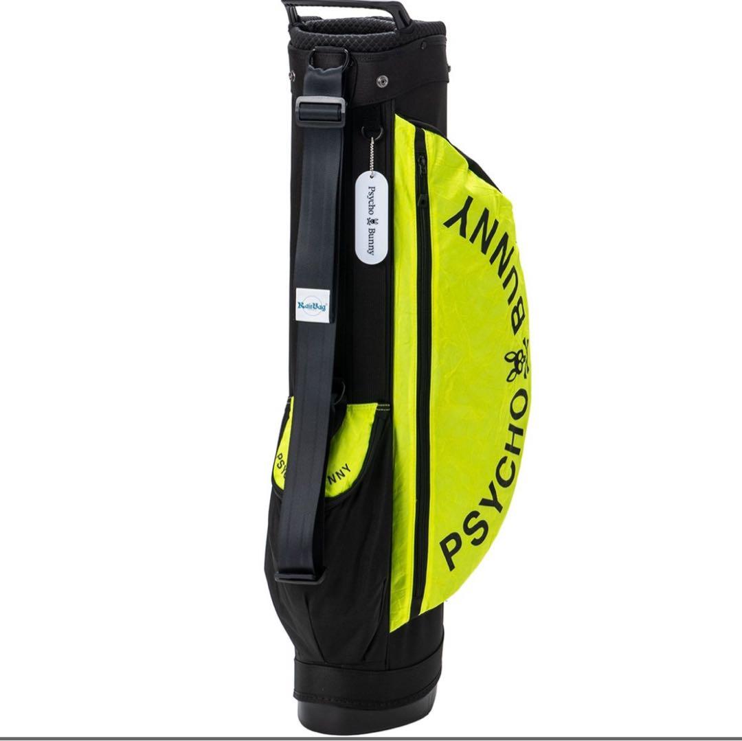 パーリゲイツ by PSYCHO BUNNY キャディバッグ ブラック/イエロー