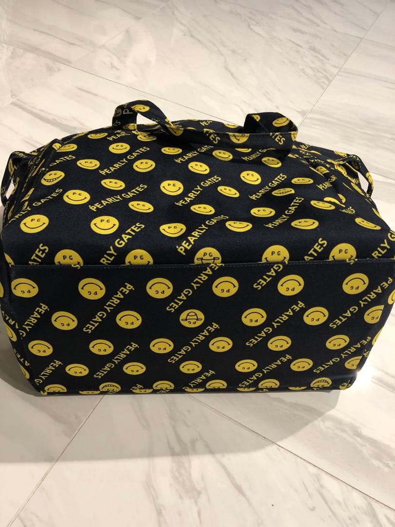 【未使用】パーリーゲイツ　ニコちゃん　総柄　ボストンバック　希少　ゴルフ　PG