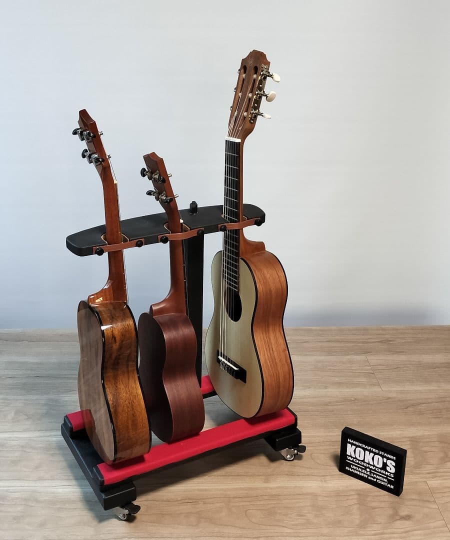 沖縄三線スタンド 3本用（三線/ウクレレ／ギタレレ）