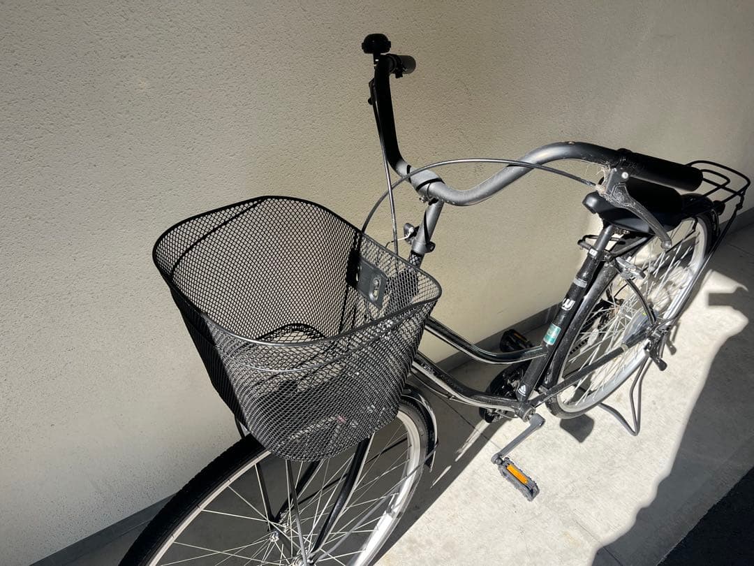 【美品】affiche シティサイクル 27インチ ブラック ママチャリ