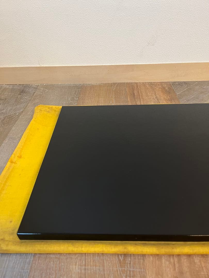 美品 茶道具 輪島塗 黒真塗 長板 炉用 風炉用 壱双 共箱 木製漆器