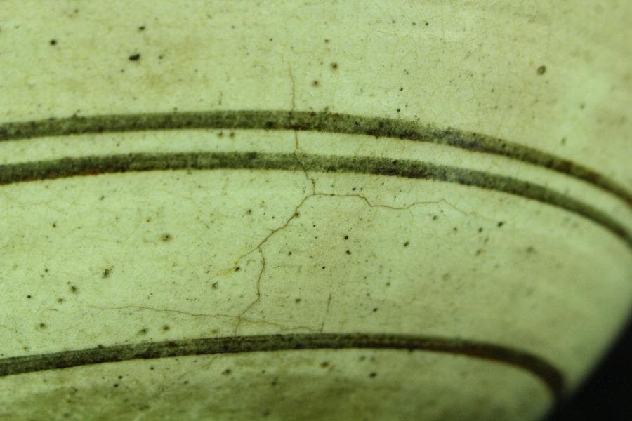 絵瀬戸 行燈皿 碗 時代物 二件(K-YC584)