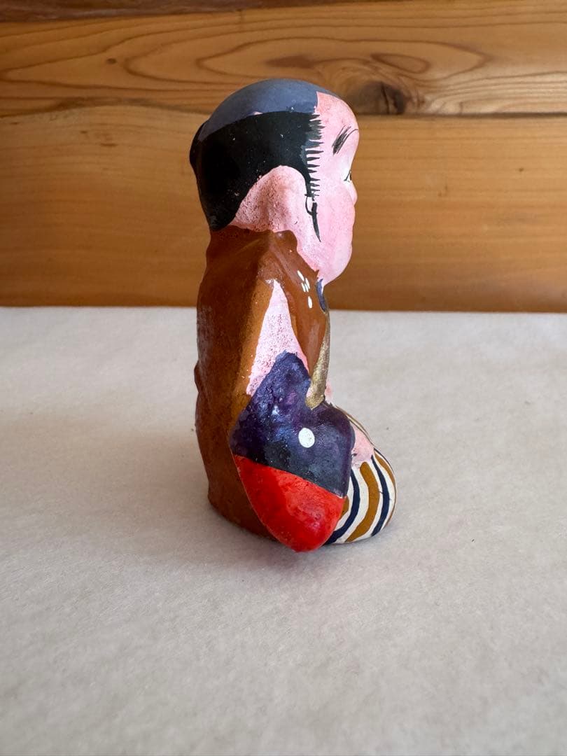 希少 中野土人形 奈良久雄 福助 郷土玩具 民藝 伝統文化 長野県