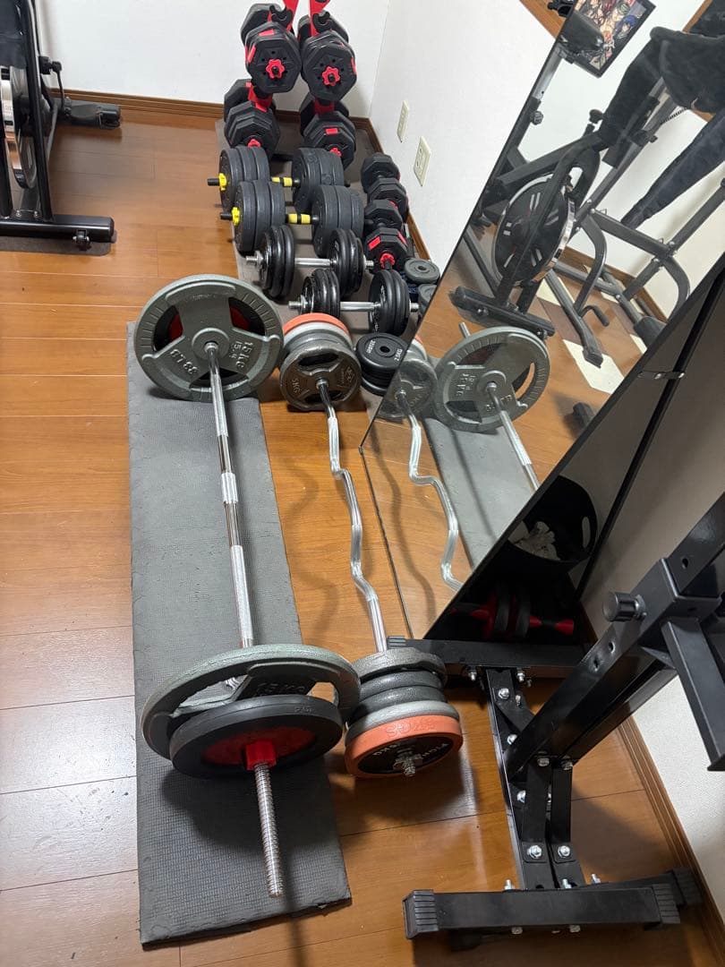 福岡県【引き取り限定】筋トレセット ウエイトトレーニングセット ホームジム