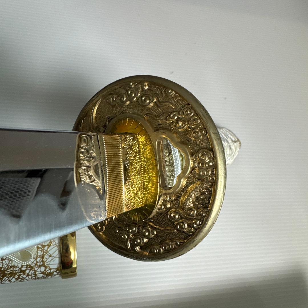 模造刀　大小セット　白金雲　台座付き