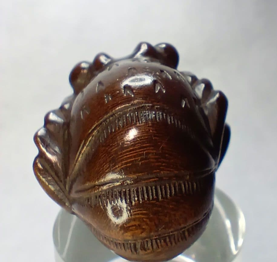 柘植彫 根付 「伊勢海老」 江戸時代