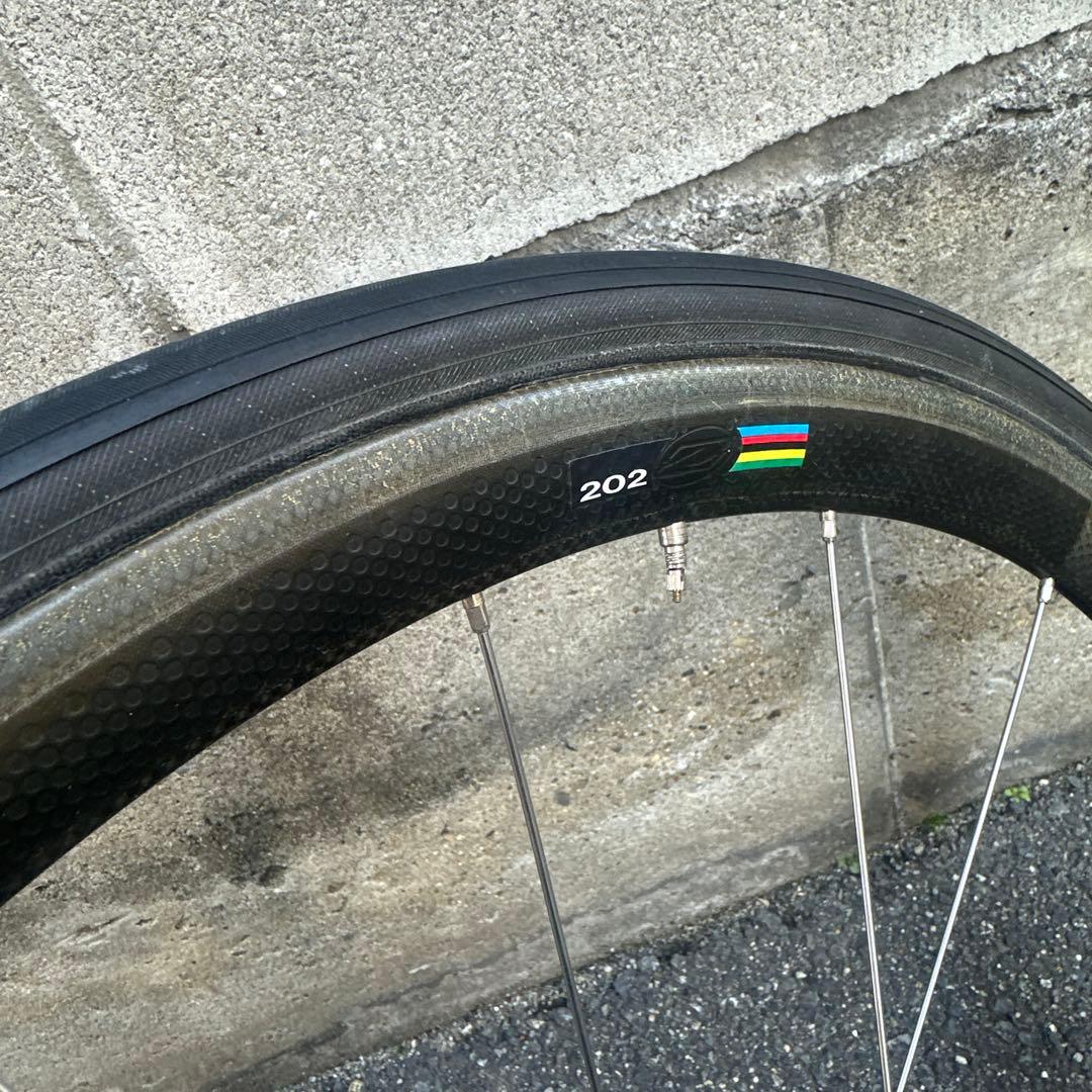 zipp 202 フロントホイール　チューブラー　ロードバイク　ピストバイク