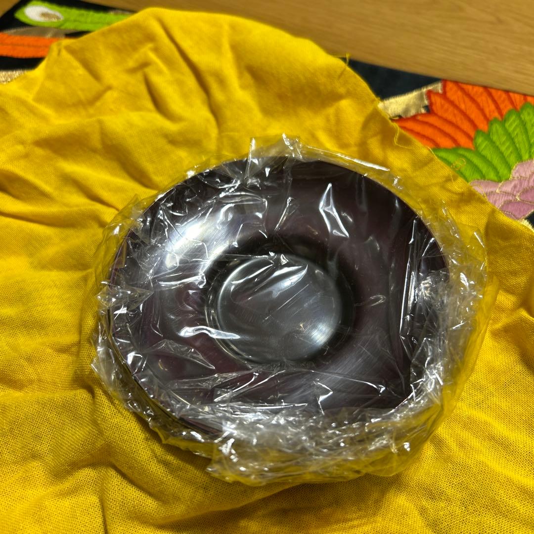 銅製茶托　朱銅着色　東堂　鎚起銅器