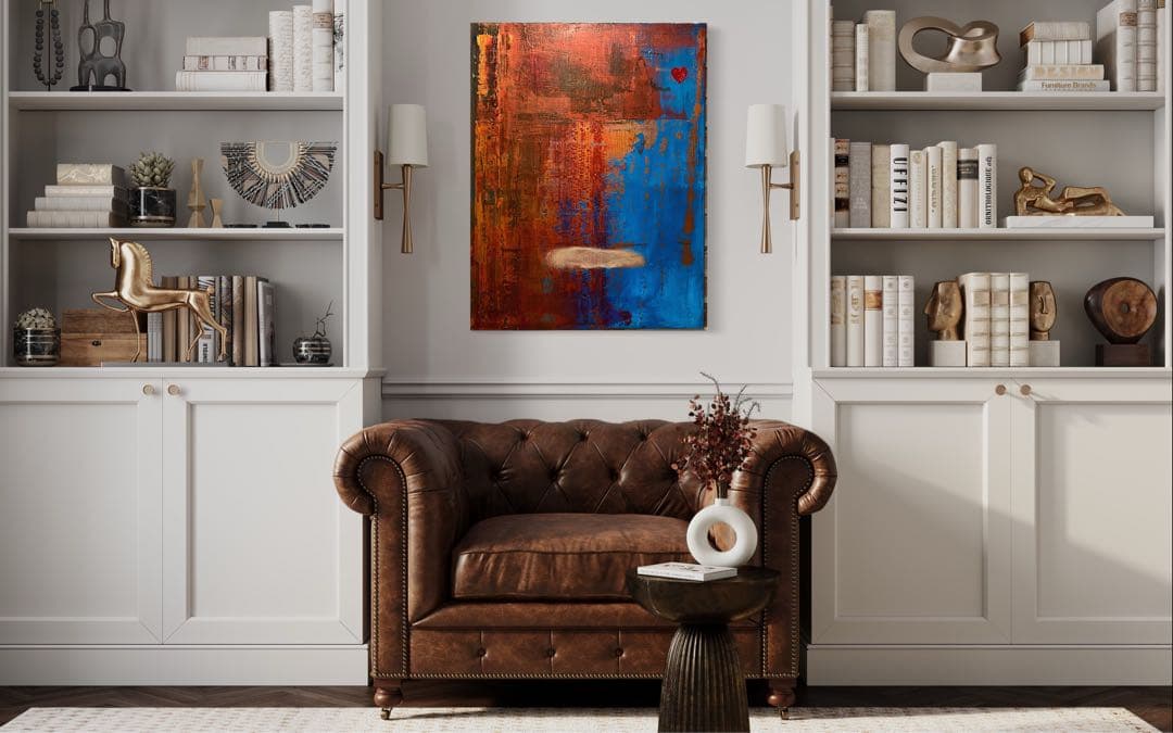 アクリル画　抽象画　新品　abstract art 現代アート　大きめ