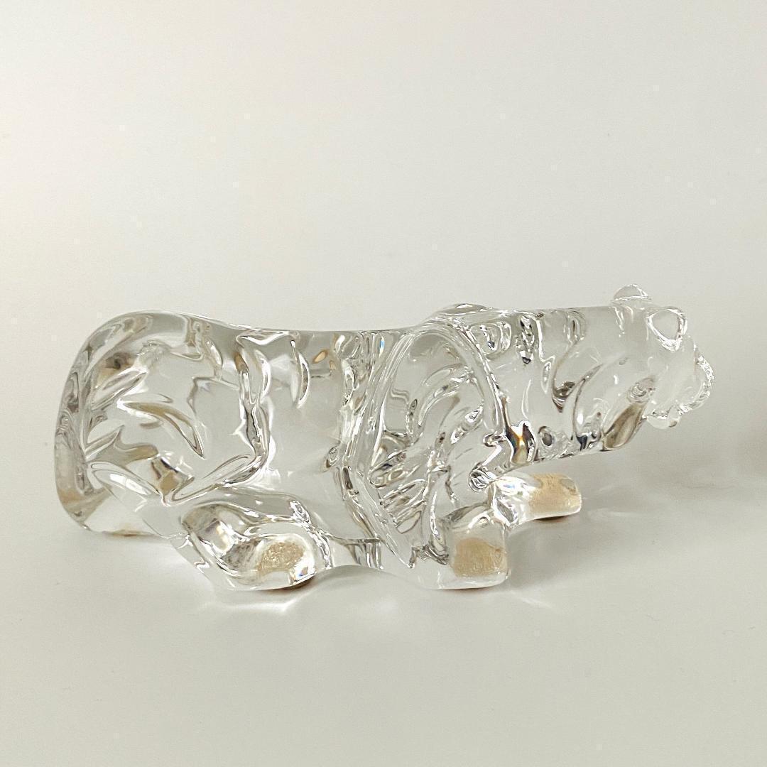 【バカラ】baccarat 動物 トラ 虎 寅 置物 インテリア★美品★
