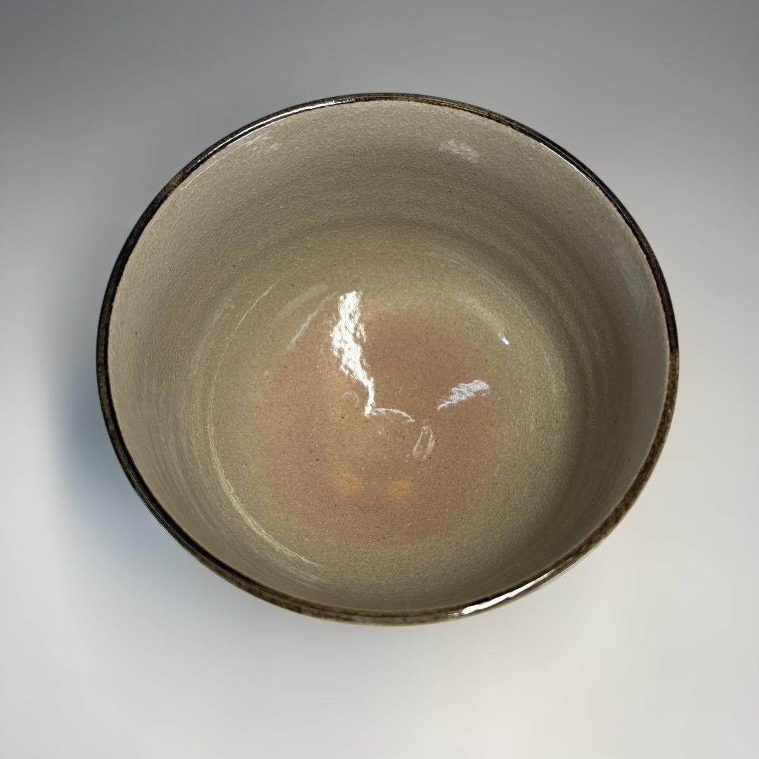 【中古品】暁山造　色絵熊笹茶碗（共箱）