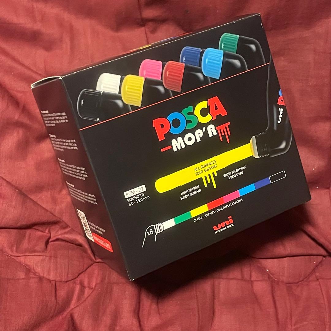 ポスカ POSCA MOP'R モッパー　極太 8色セット　日本未発売品