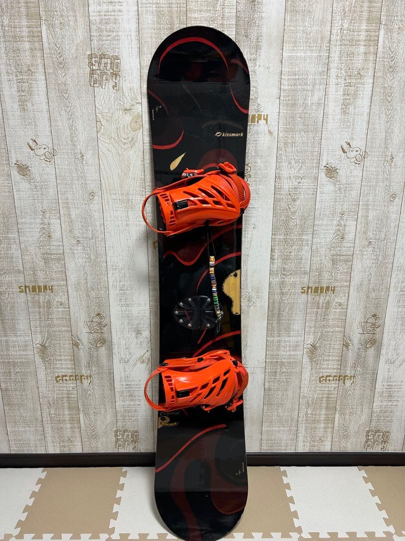 KISSMARK スノーボード 赤黒波模様