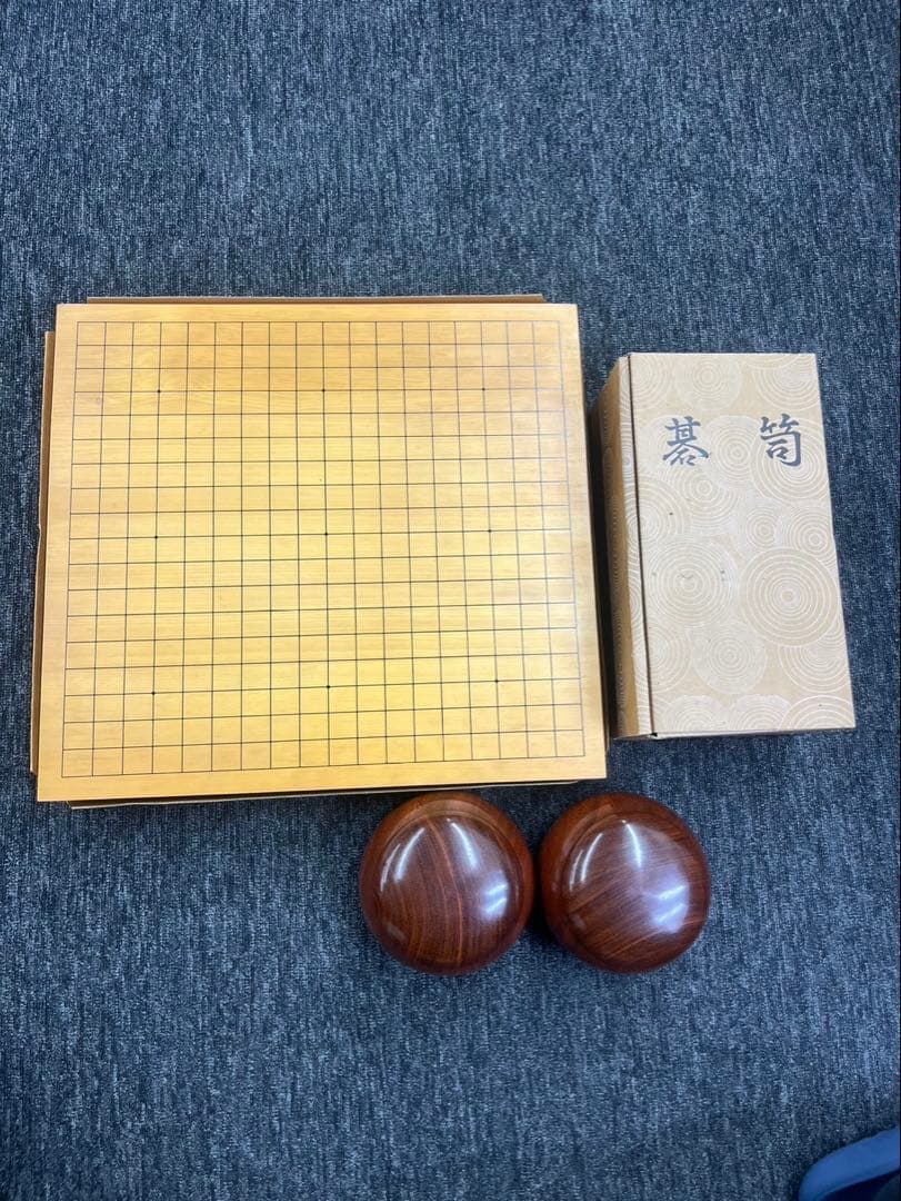 囲碁セット　碁盤　本蛤碁石