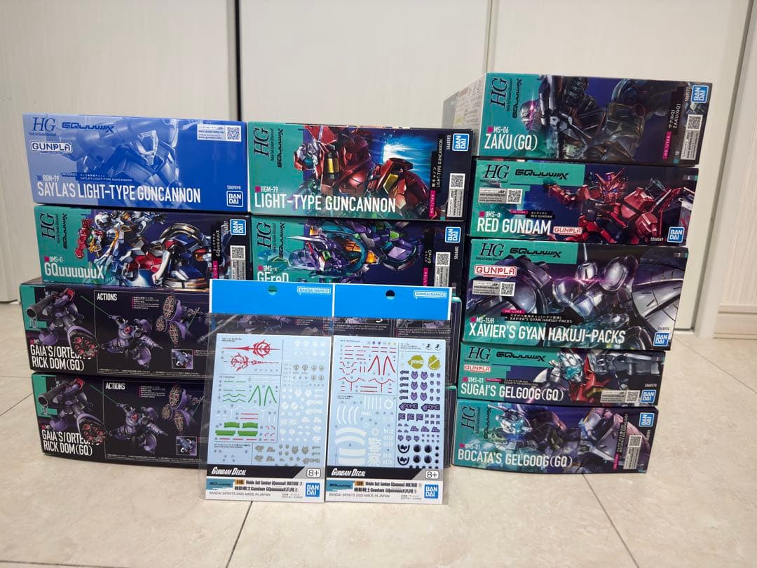 【ガンプラ】HG GQuuuuuuX まとめ売り11点 + デカール2種セット