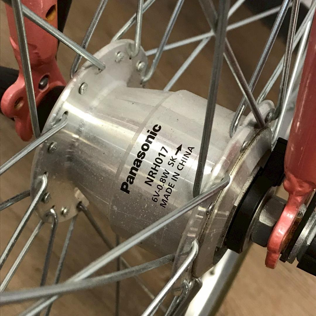 福岡 クロスバイク 約27インチ 変速21段 ピンク LEDライト