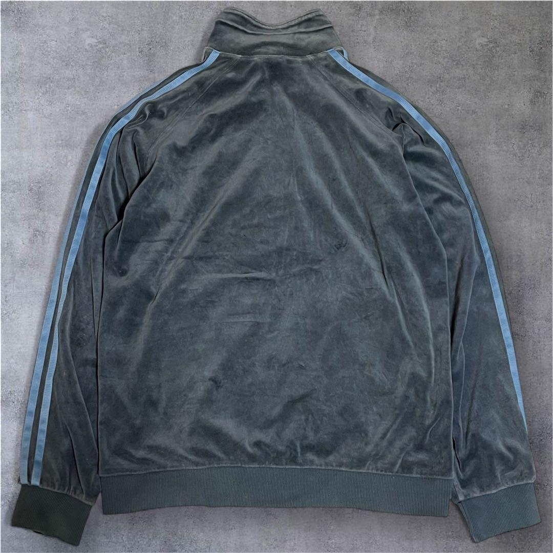 希少‼️adidas ベロアジャージ セットアップ 国旗タグ 上下 L