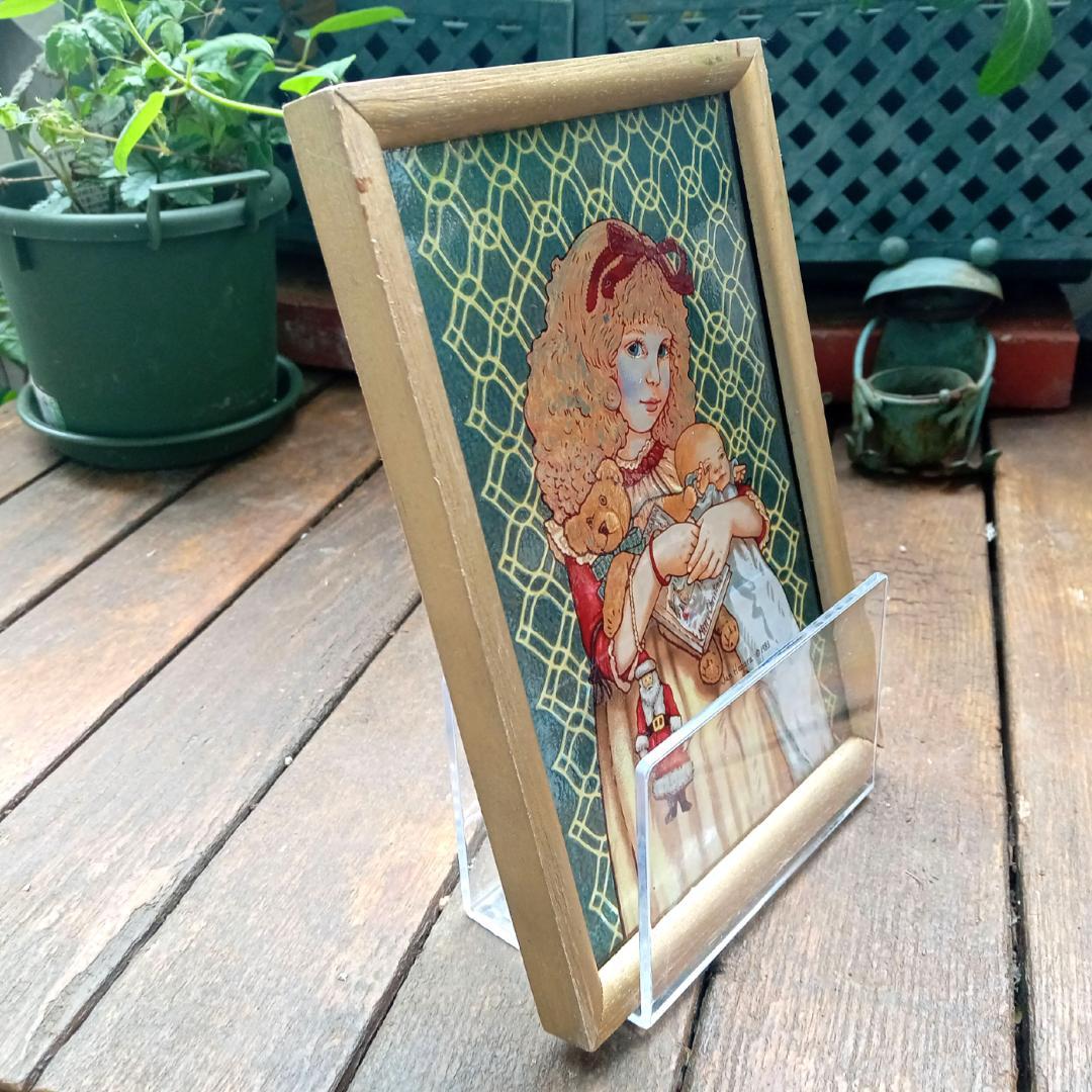 ジャン・ハガラ ステンドグラス 少女とお人形 キャロル グラスマスターズ社