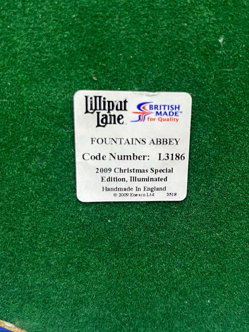 リリパットレーン 【FOUNTAINS ABBEY】積雪 電飾 箱 証書