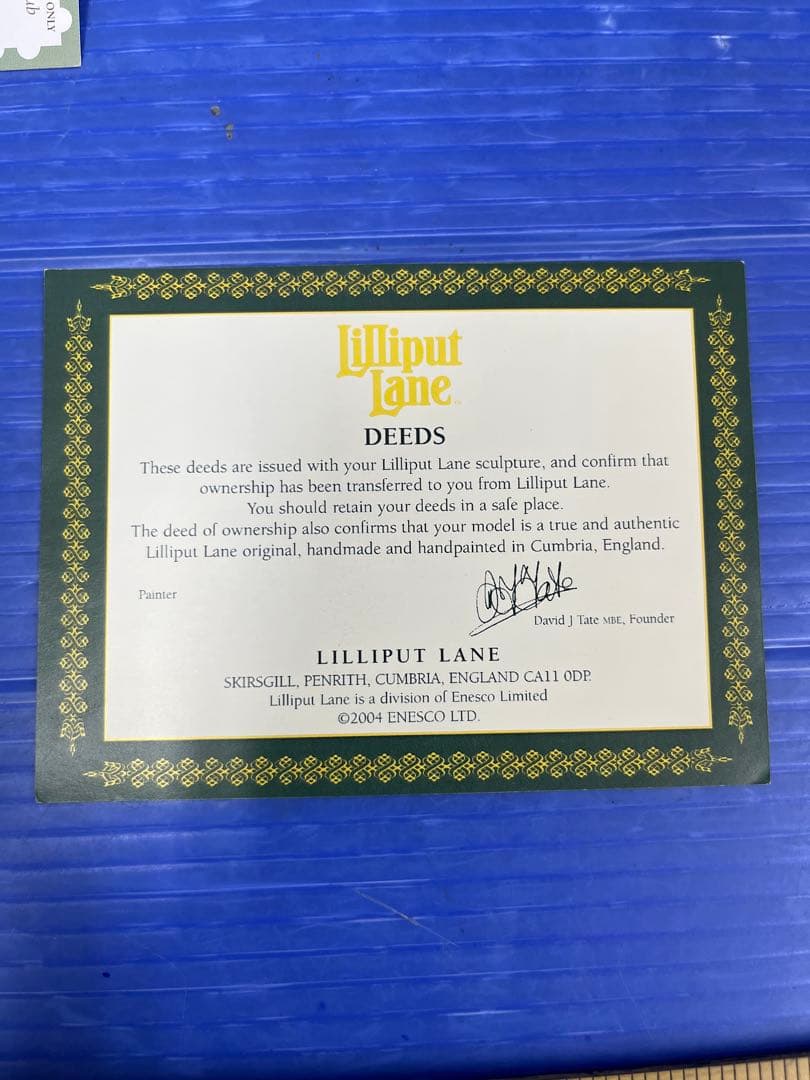 リリパットレーン 【FOUNTAINS ABBEY】積雪 電飾 箱 証書