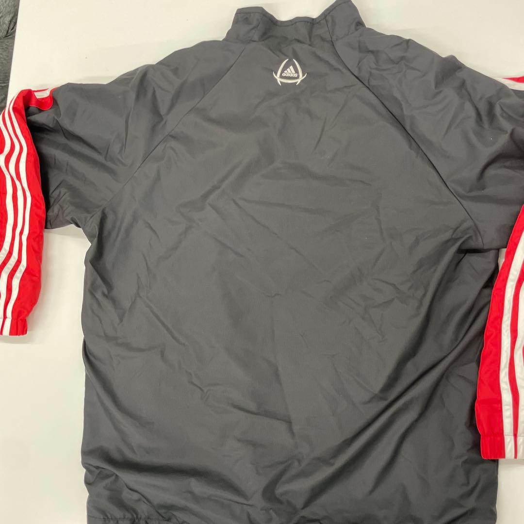 adidas ウォームアップウェア 上下 XLサイズ 黒赤