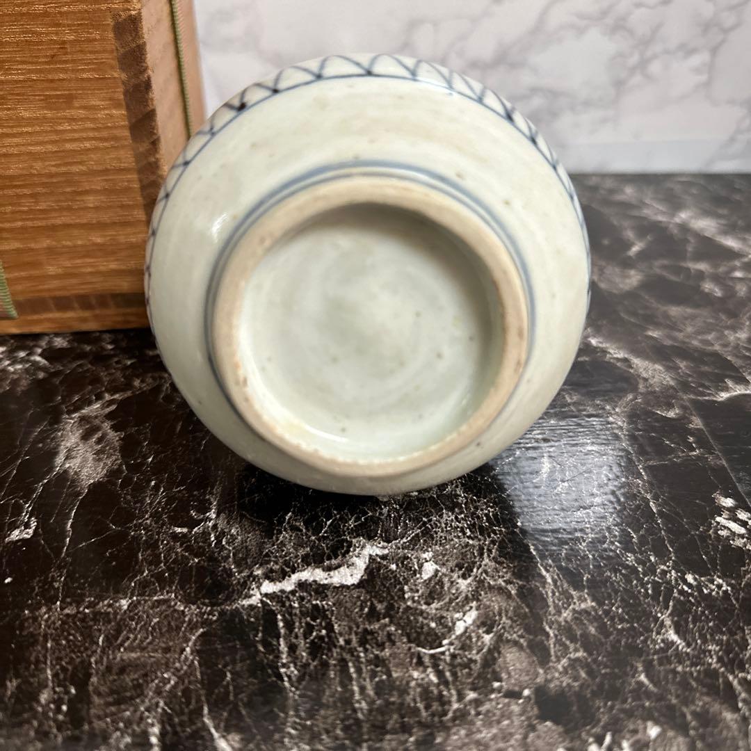 初期伊万里、網手、鶴首徳利。無傷。