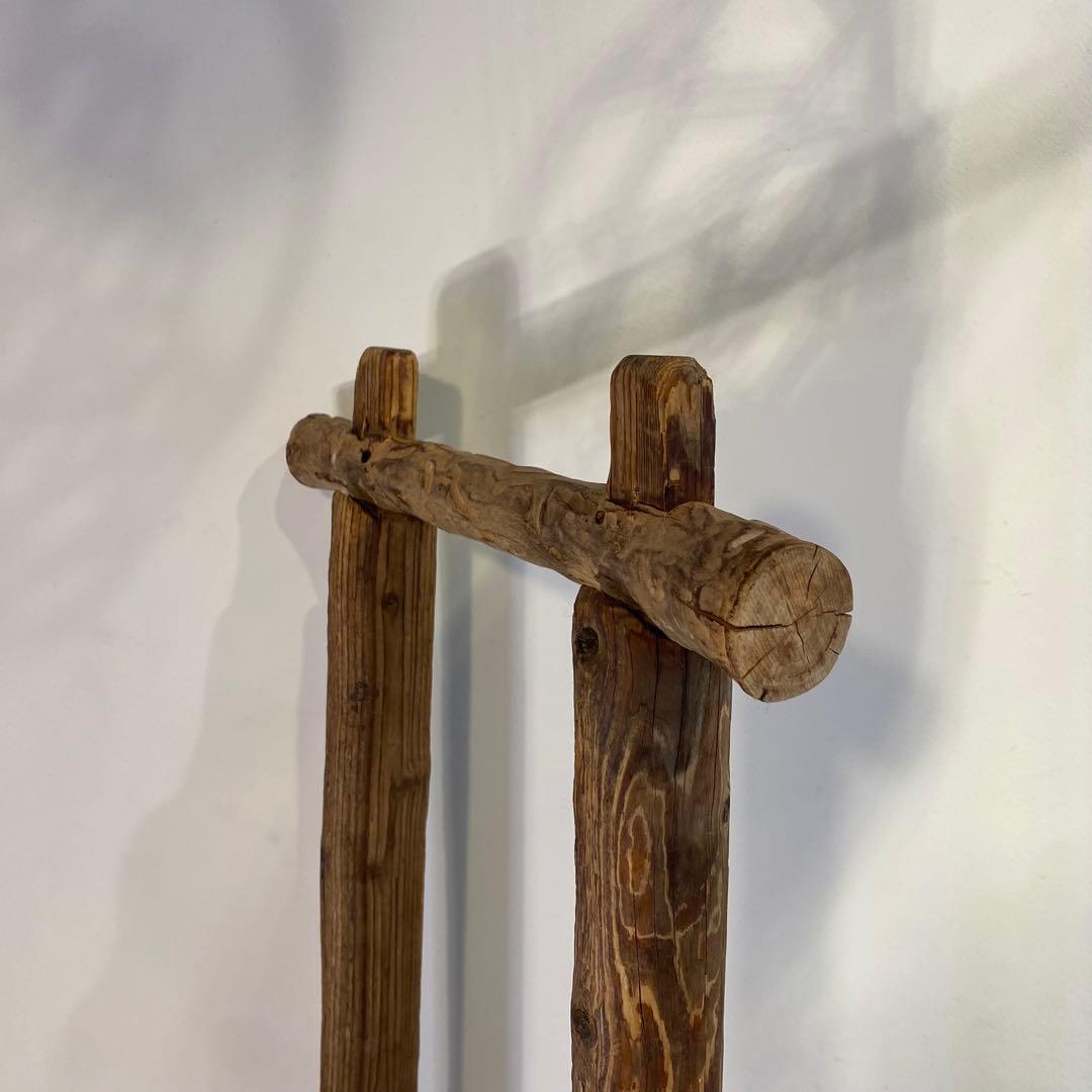 古い木製の梯子 ディスプレイ アンティーク