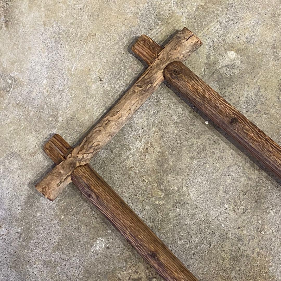 古い木製の梯子 ディスプレイ アンティーク