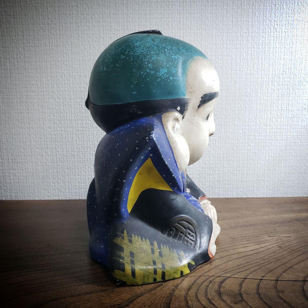 福助　縁起物　傷汚れあり　明治　大正ロマン　陶器　焼き物　上手物