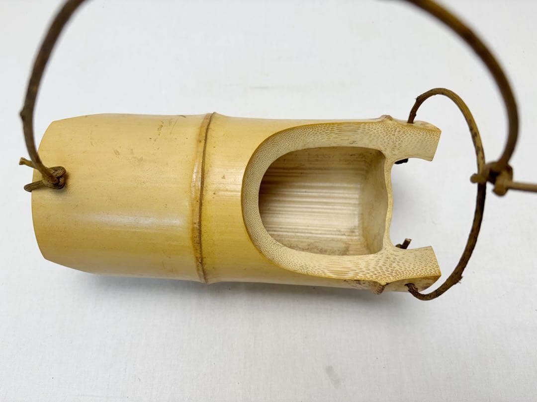 華道具 沓型 吊舟花入 竹花入 釣舟 茶懐石 花器 七事式 竹工芸 元箱