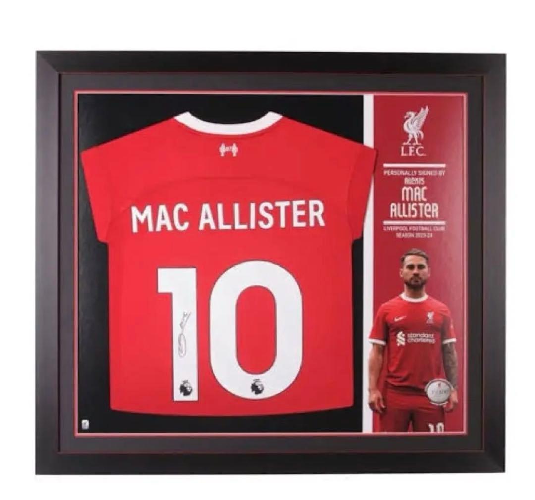 リヴァプール 直筆サイン入り 23/24 マクアリスター 額入りシャツ