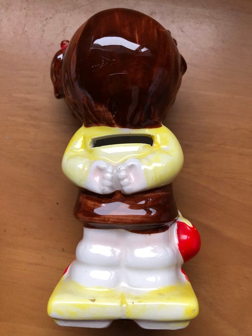 最終値下げ　希少！美品　じゃりン子チエ貯金箱　陶器製