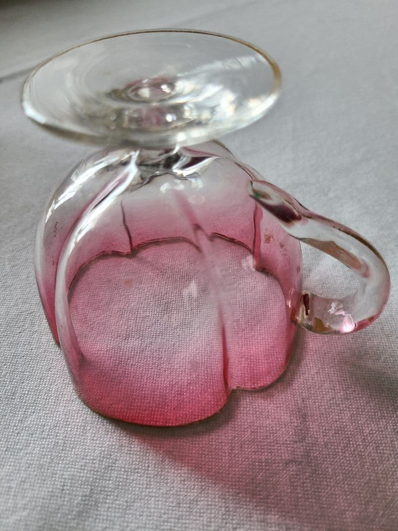 アンティークボヘミアンガラス　カップ&ソーサー