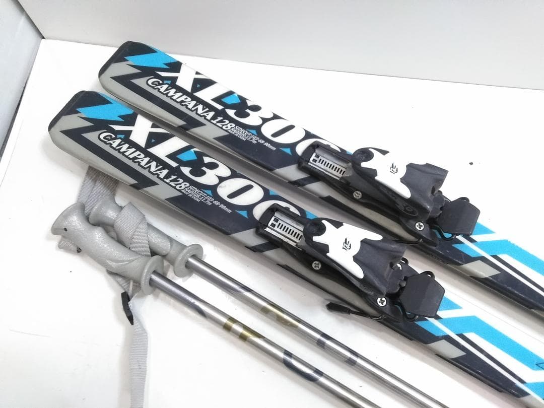 ジュニアスキー4点セット スワロー128cm ブーツ ハートDIVA 22cm◇