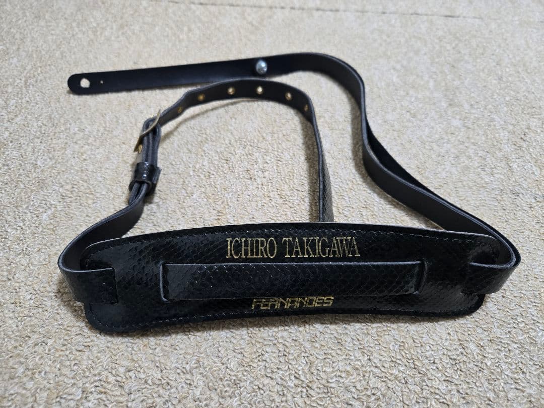 瀧川一郎モデル ギターストラップ 蛇柄 ビンテージ