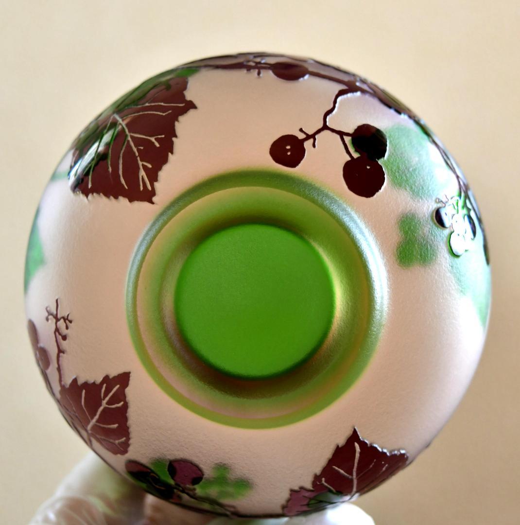 北一硝子 抹茶茶碗　夏用　ハンドメイド　サンドブラストの逸品 未使用長期保管品