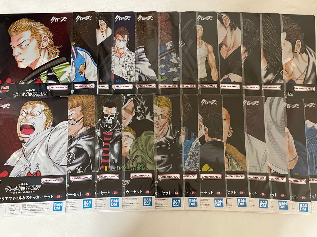 クローズ　WORST 一番くじ　クリアファイル＆ステッカーセット　コンプリート