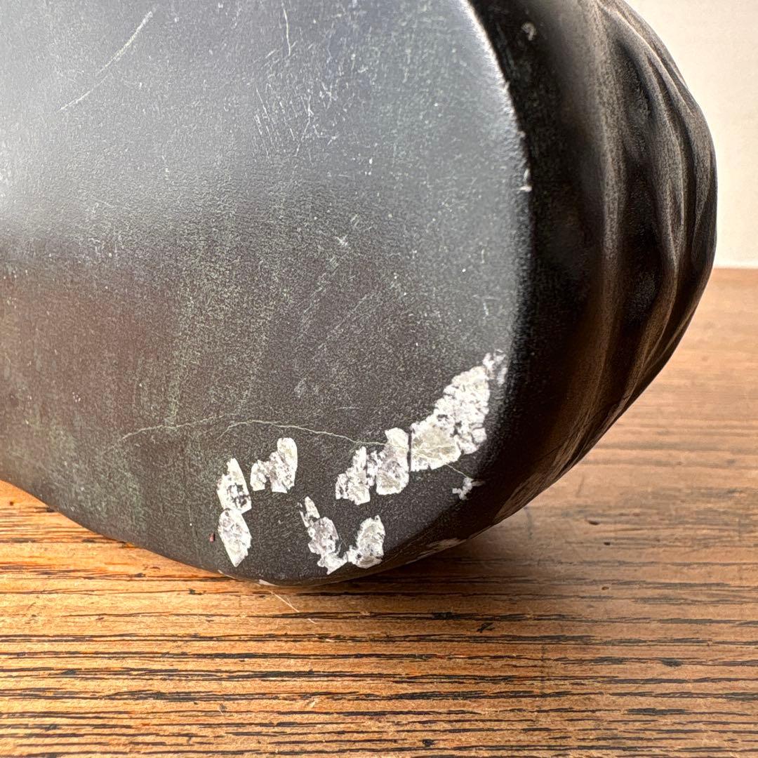 菊花石 鑑賞石 くり抜き 花器 水盤 いけばな 黒 茶花 レア 骨董 珍品