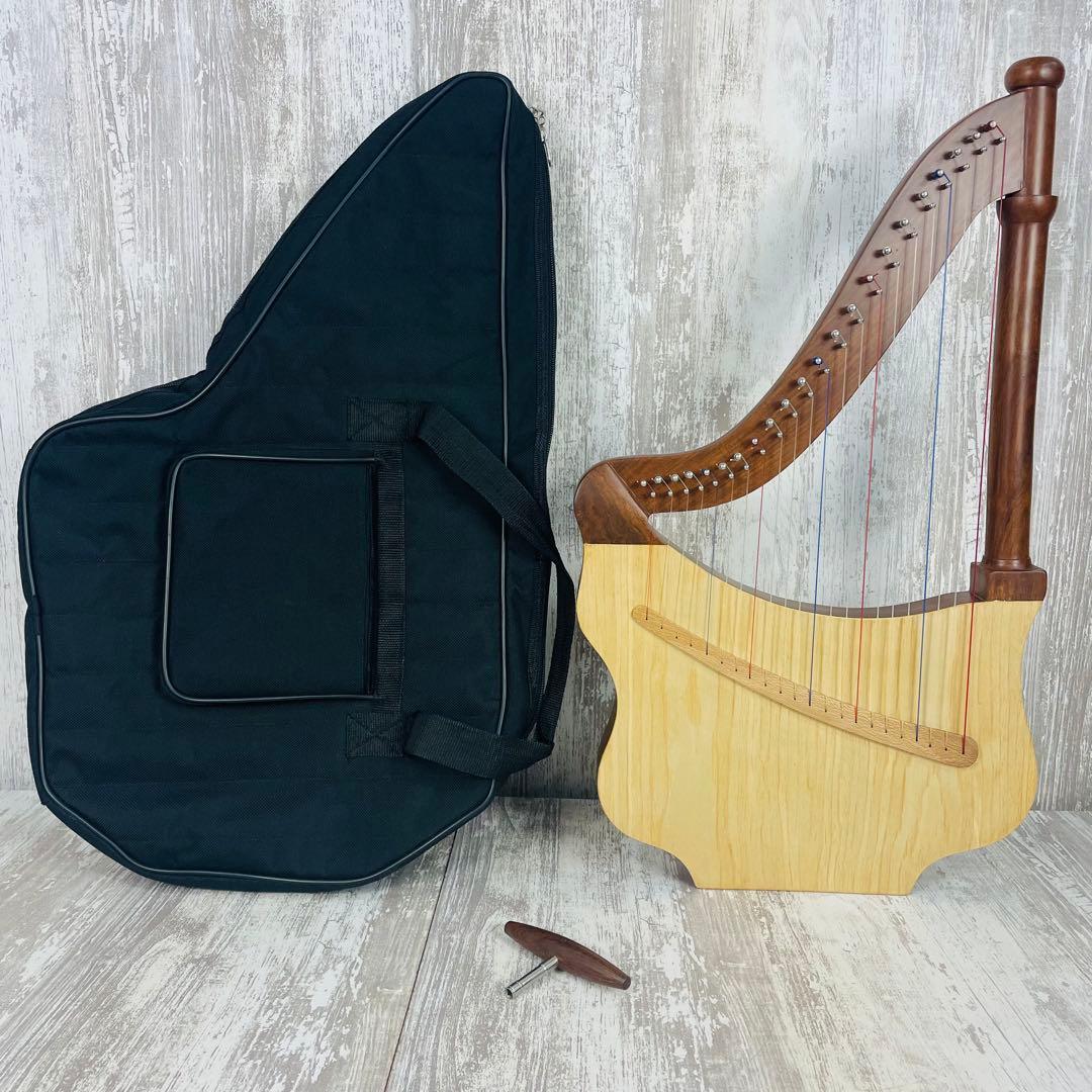 【美品】Mid-East Lute Harpリュートハープ　22弦　専用ケース付