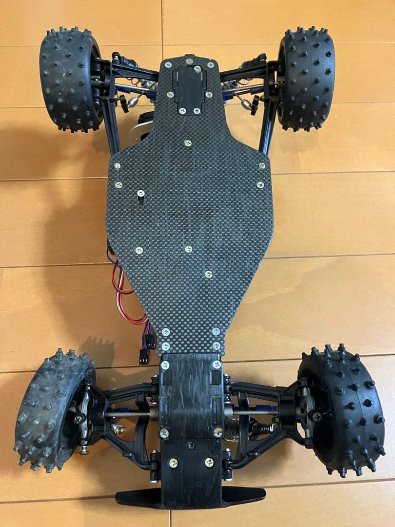 （ジャンク品　部品取得用）　田宮カーボンファイバー RCカー 4WD オフロード